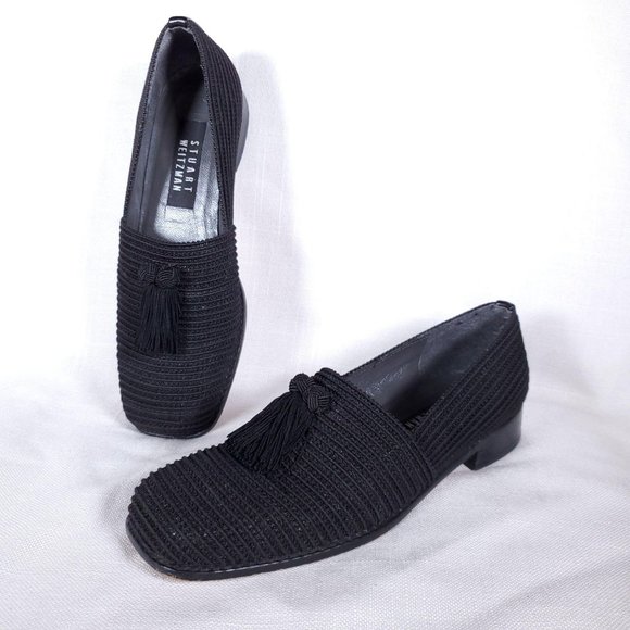 Stuart Weitzman Shoes - Stuart Weitzman square toe textured tassel loafers